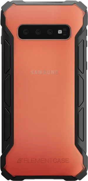 Samsung Orange Element Case Rugged Design PNG Image