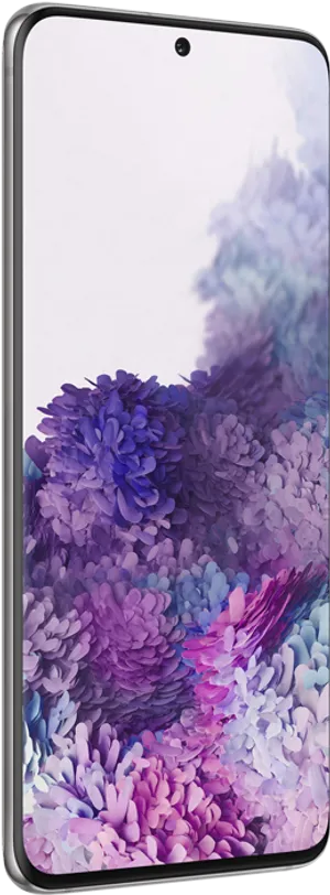 Samsung Phone Floral Display PNG Image