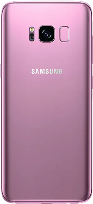 Samsung Pink Smartphone Back View PNG