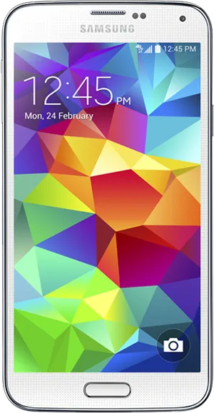 Samsung Smartphone Colorful Display PNG Image