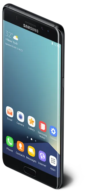 Samsung Smartphone Display Interface PNG Image