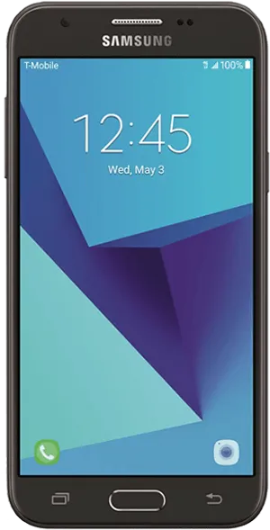 Samsung Smartphone Display Timeand Date PNG Image