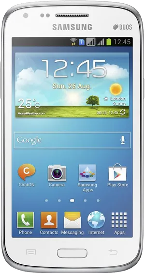 Samsung Smartphone Duos Model PNG Image