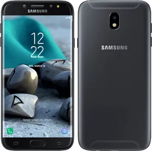 Samsung Smartphone Frontand Back View PNG