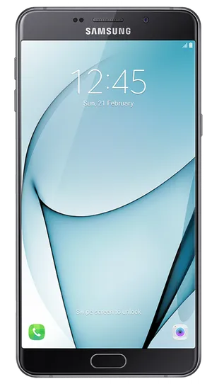 Samsung Smartphone Locked Screen Display PNG Image