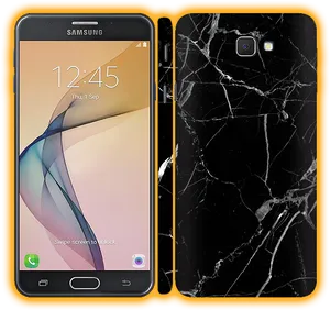 Samsung Smartphone Marble Case Design PNG