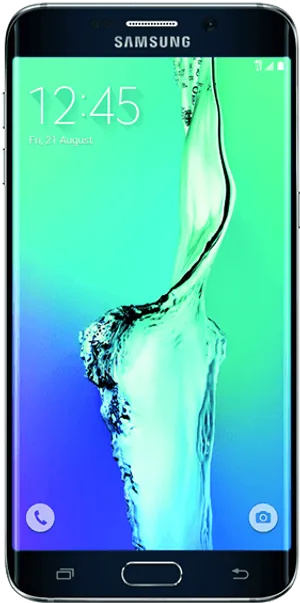 Samsung Smartphone Water Splash Screen PNG Image