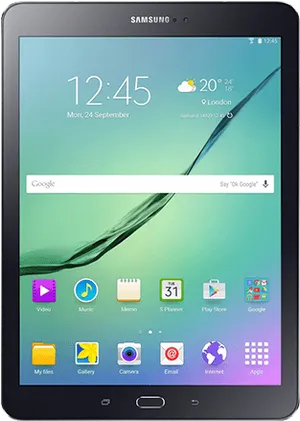 Samsung Tablet Display Interface PNG Image