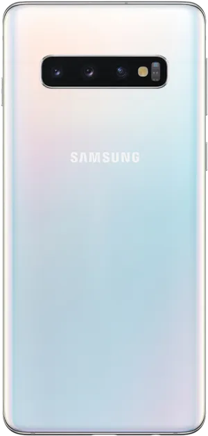 Samsung Triple Camera Smartphone Back View PNG Image