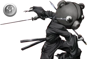 Samurai Bear Warrior Artwork PNG Image