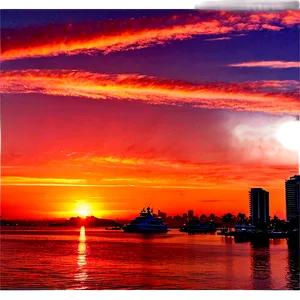 San Diego Harbor Sunset Png Byk PNG Image