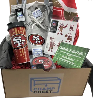 San Francisco49ers Fan Gift Box PNG Image