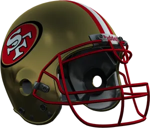 San Francisco49ers Football Helmet PNG Image