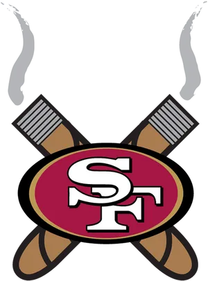 San Francisco49ers Logowith Footballs PNG Image