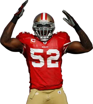 San Francisco49ers Player Pose PNG Image