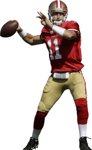 San Francisco49ers Quarterback Action Pose PNG Image