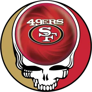 San Francisco49ers Skull Logo PNG Image