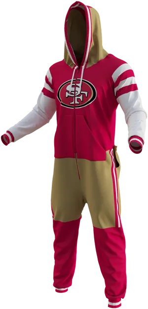 San Francisco49ers Themed Onesie PNG Image