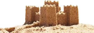 Sand Castle Black Background PNG Image