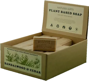 Sandalwood Cedar Soap Packaging PNG Image