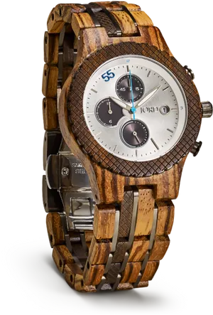 Sandalwood Style Wooden Watch PNG Image