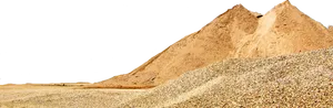 Sandand Gravel Pilesat Night PNG Image