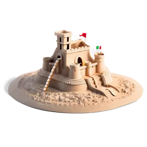 Sandcastle On Beach Png Qtt87 PNG Image