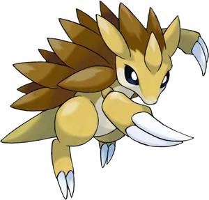 Sandslash Pokemon Illustration PNG Image