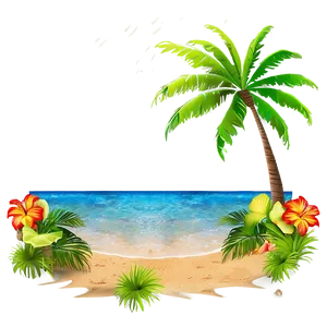 Sandy Beach With Palm Trees Png 97 PNG Image