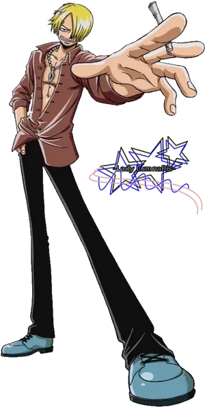 Sanji One Piece Anime Character PNG Image