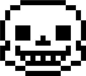 Sans Pixel Art Face PNG Image