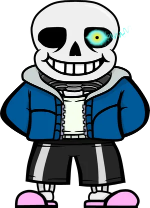 Sans Undertale Character Art PNG Image