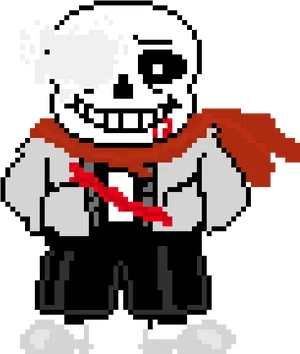 Sans Undertale Pixel Art PNG Image