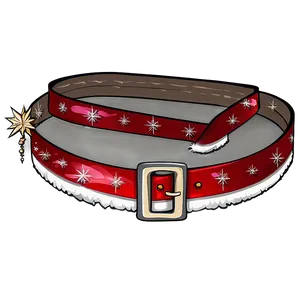 Santa Belt With Sparkles Png Bsq PNG Image