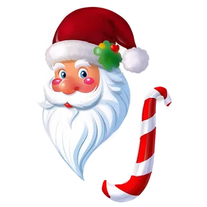 Santa Claus And Candy Cane Png Myh1 PNG Image