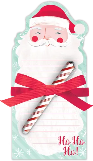 Santa Claus Beard Note Card PNG Image