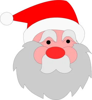 Santa Claus Cartoon Portrait PNG Image