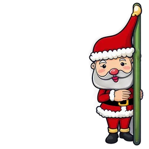 Santa Claus Themed Border Png Mes PNG Image