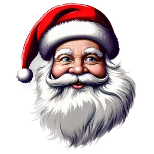 Santa Face Silhouette Png 06282024 PNG Image