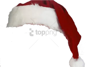 Santa Hat Black Background PNG Image