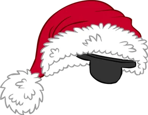 Santa Hat Cartoon Illustration PNG Image