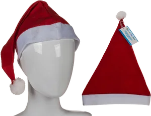 Santa Hat Mannequin Display PNG Image