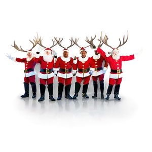 Santa's Reindeer Team Png 2 PNG Image