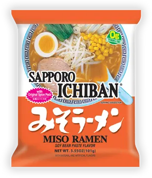 Sapporo Ichiban Miso Ramen Packet PNG Image