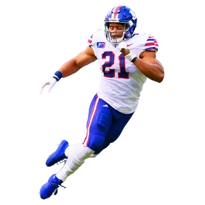 Saquon Barkley Game-winning Pose Png Qjj46 PNG Image