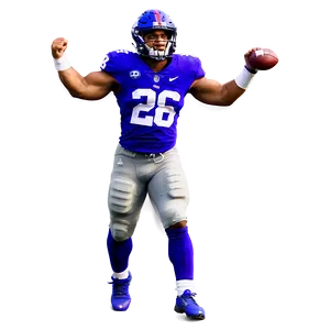 Saquon Barkley Game-winning Pose Png Xpj9 PNG Image