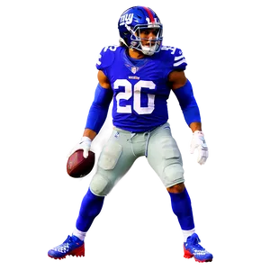 Saquon Barkley Ny Giants Uniform Png Jgm PNG Image