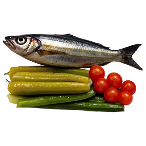 Sardines With Vegetables Png Fcq PNG Image