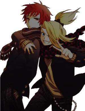 Sasoriand Deidara Akatsuki Duo PNG Image