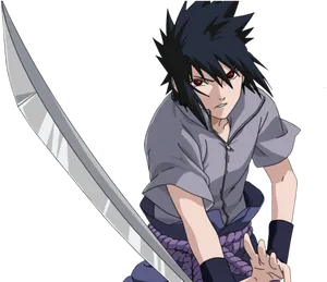 Sasuke Uchiha Readyfor Battle.png PNG Image